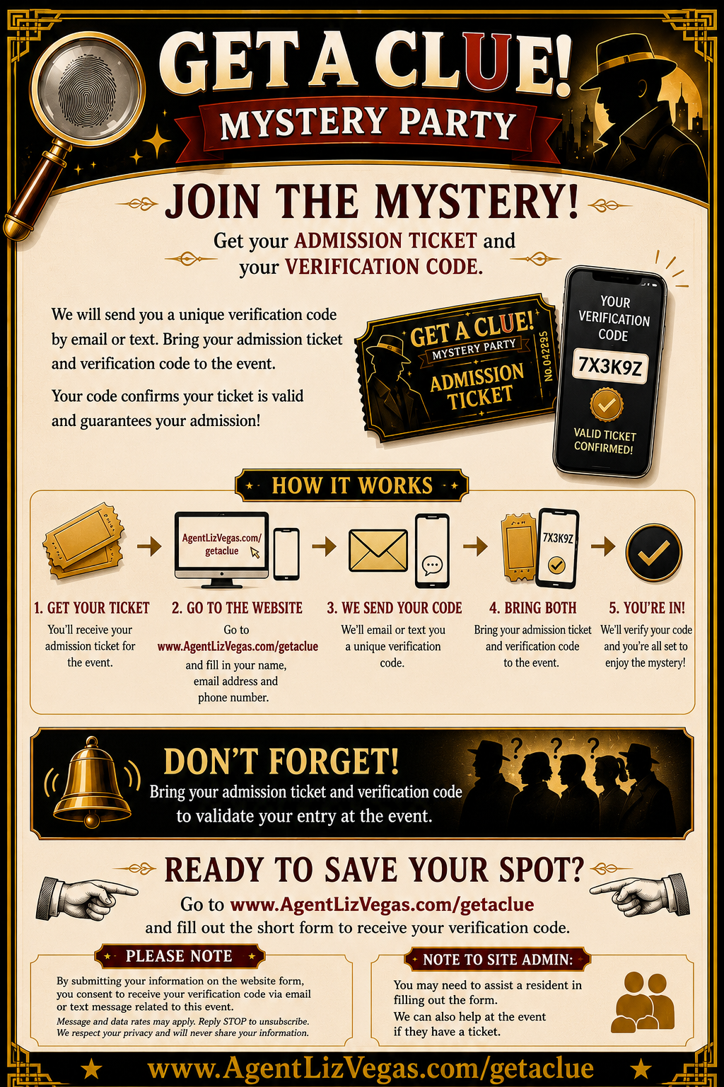 Get A Clue admission ticket and verification code registration guide